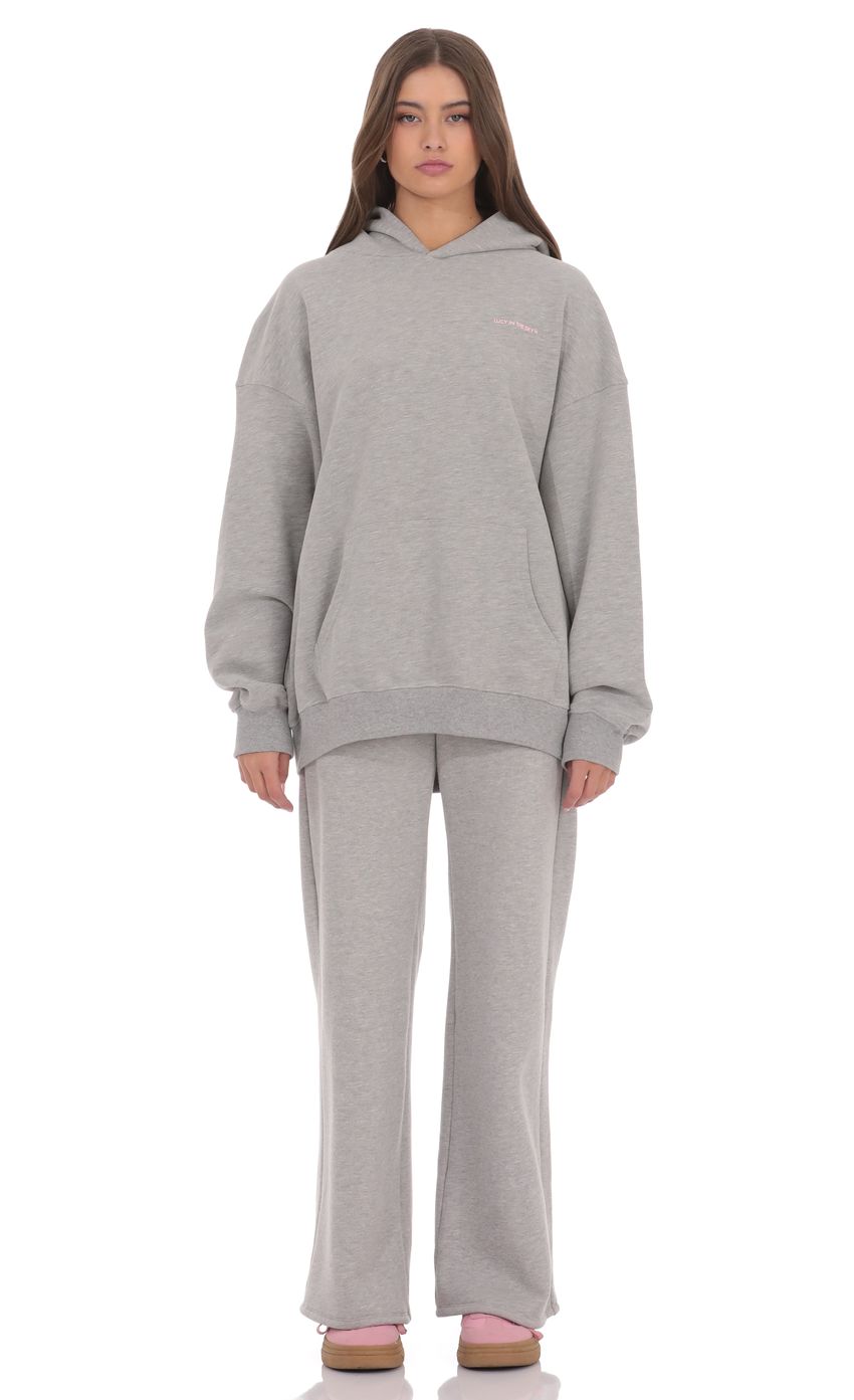 Los Angeles Fleece Hoodie in Grey