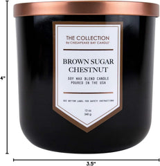 Candle The Collection Two Wick Scented Candle Brown Sugar Chestnut Medium Jar