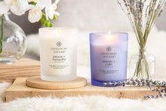 Candle Scented Candles Serenity Calm Lavender Thyme Peace Tranquility Cashmere Jasmine Medium 2 Pack