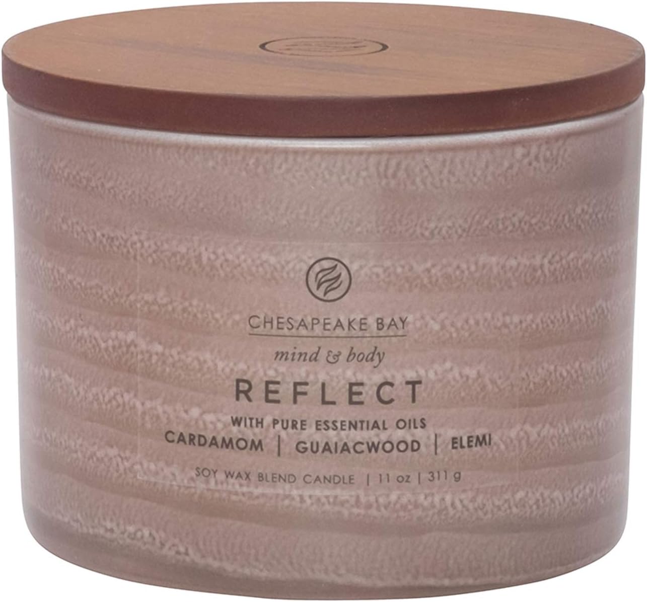 Candle Mind Body Serenity Scented Candle Reflect with Pure Essential Oils Cardamom Guaiacwood Elemi Coffee Table