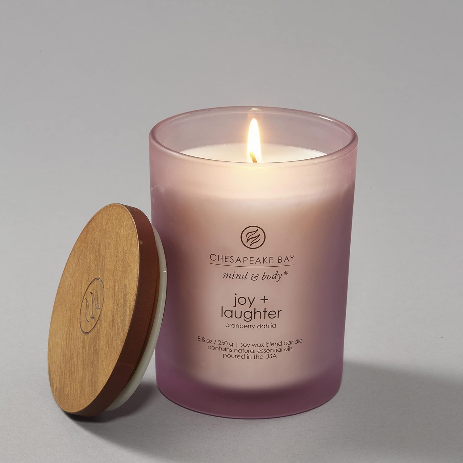 Candle Medium Jar Candles Joy Laughter Cranberry Dahlia and Confidence Freedom Oak Moss Amber 2 Count Home Décor