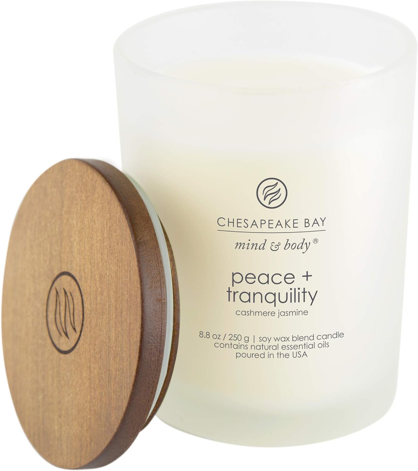 Candle Peace Tranquility Cashmere Jasmine Scented Candles Medium Size 2 Pack Perfect for Home Décor Relaxation and Gifting
