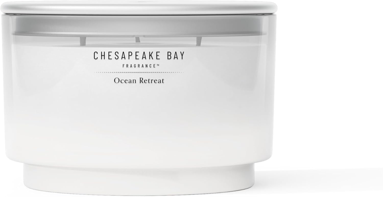 145oz Ocean Retreat Scented Candle Mood Evoking Fragrance Sea Glass Inspired Jar Premium Soy Blend Wax with Essential Oils Coastal Fragrance for Home Décor or Gifting