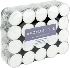 Aromascape Fragrance Free Tea Light Candles 100 Pack