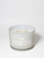 Sand + Paws Vanilla Sandalwood 12 oz scented candle