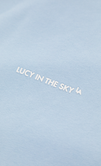 Oversize Zip Up Hoodie in Light Blue