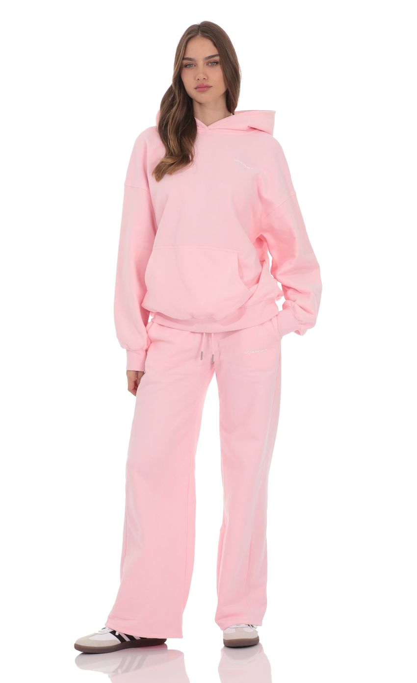 Fleece Lucy Hoodie in Pink