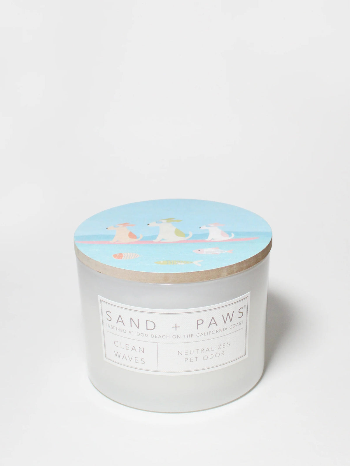 Sand + Paws Clean Waves 12 oz scented candle