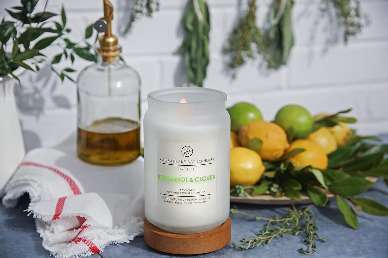 Candle PT40674 Scented Candle Bergamot Clover Large Jar