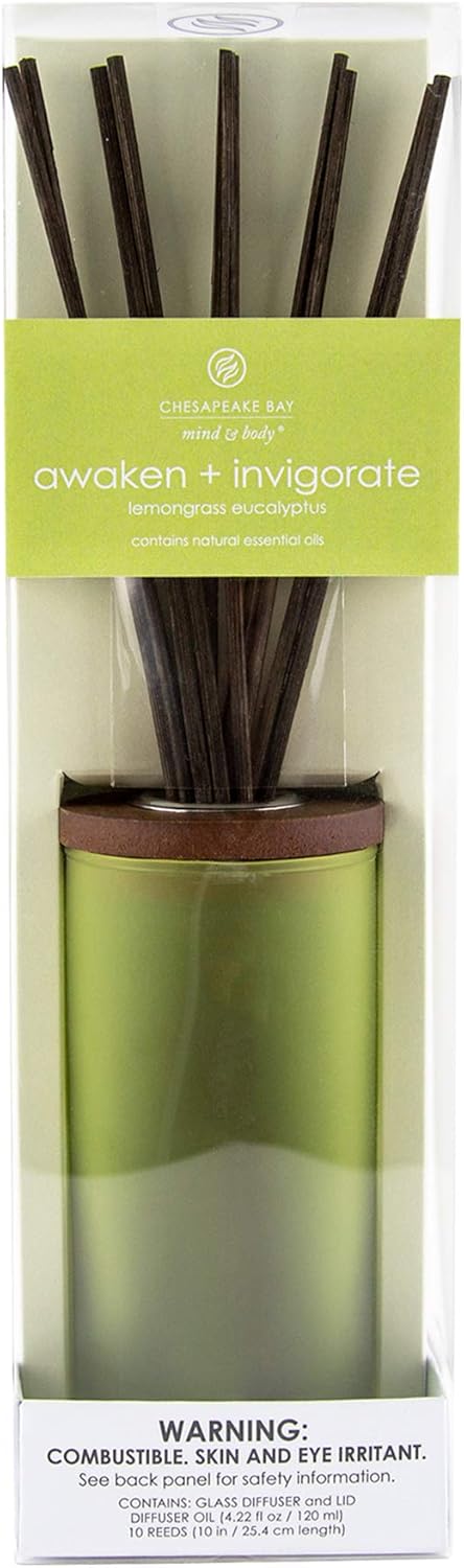 Candle Reed Diffuser Awaken Invigorate Lemongrass Eucalyptus