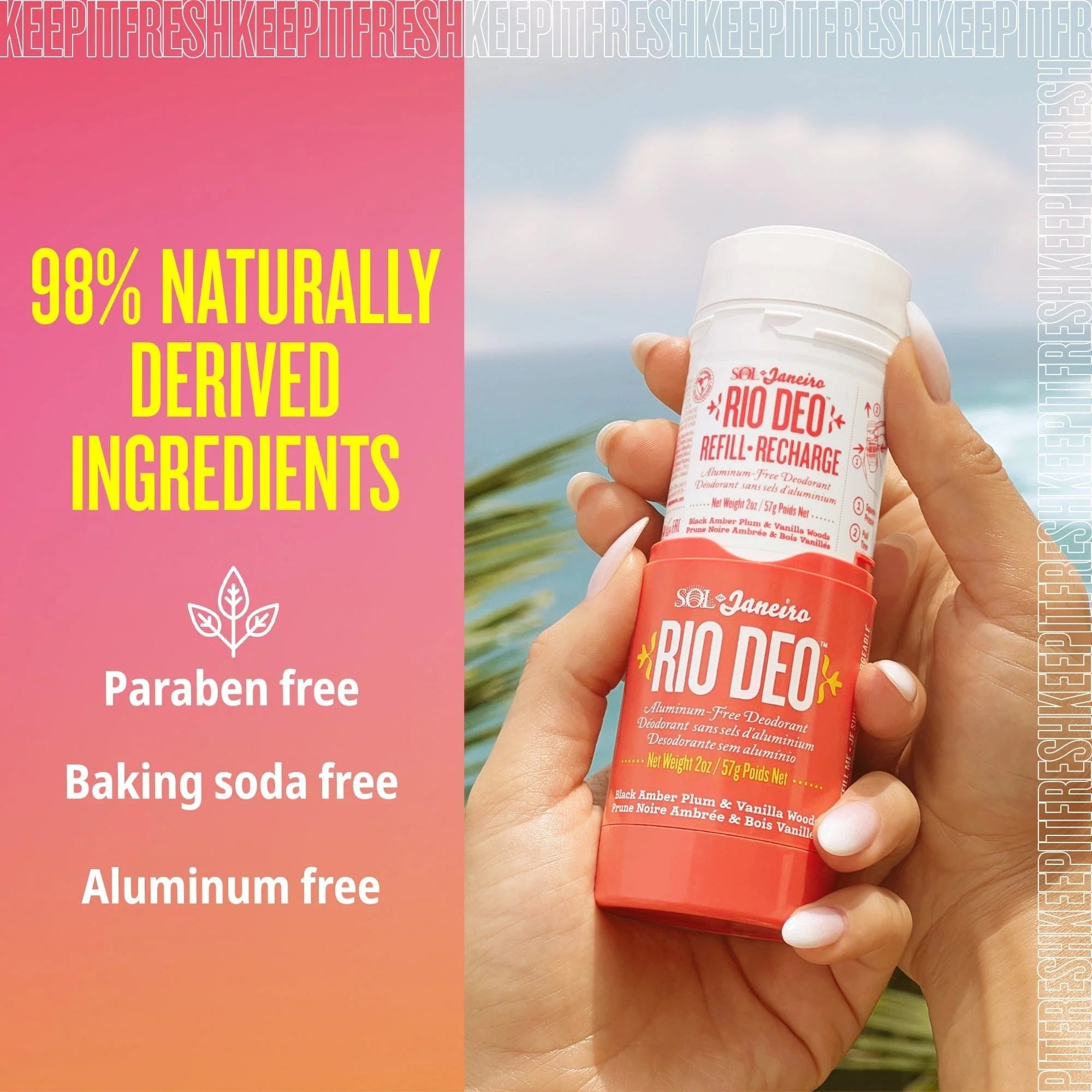 Rio Deo Aluminum Free Deodorant Cheirosa 40
