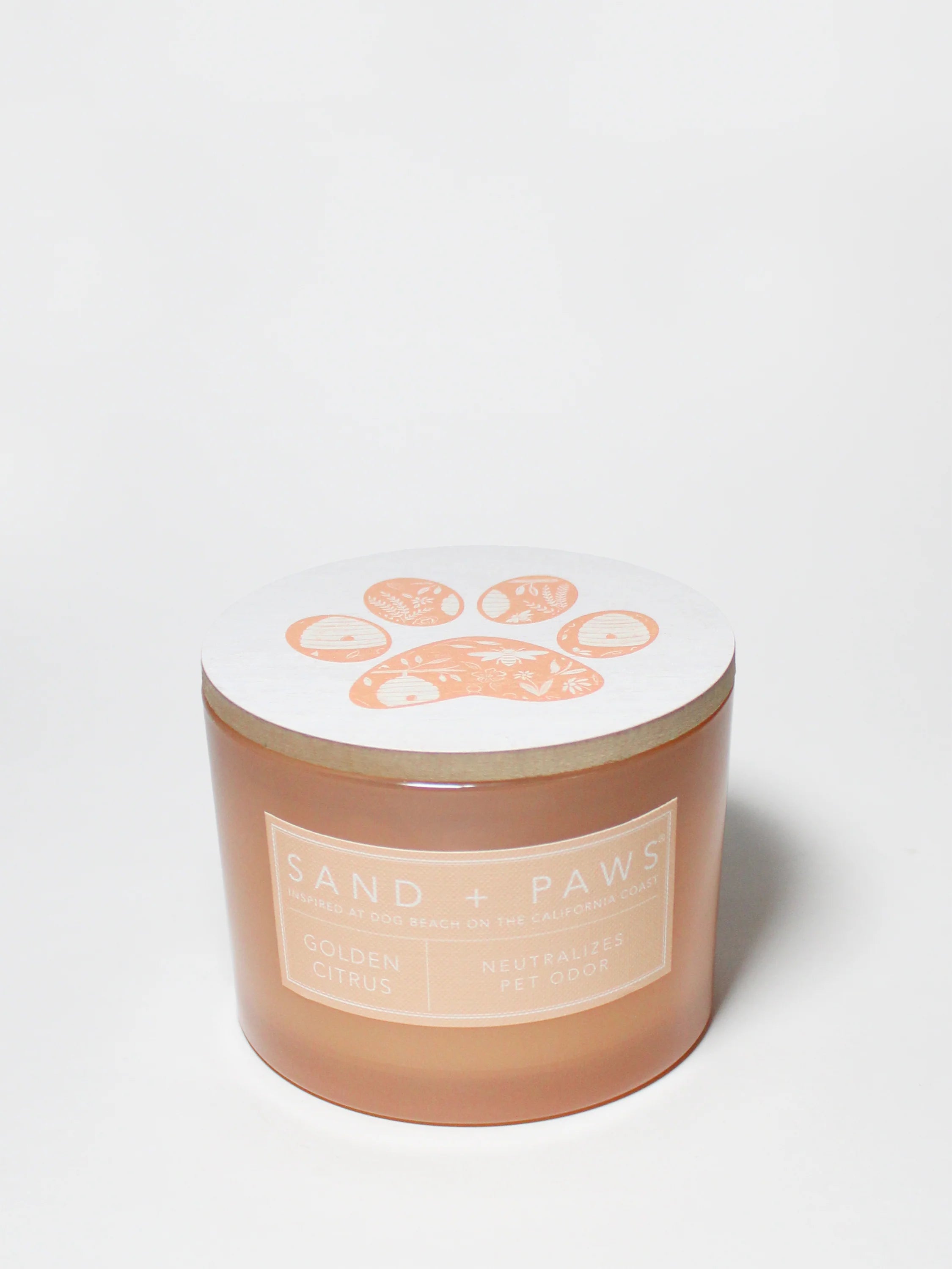 Sand + Paws Golden Citrus 12 oz scented candle