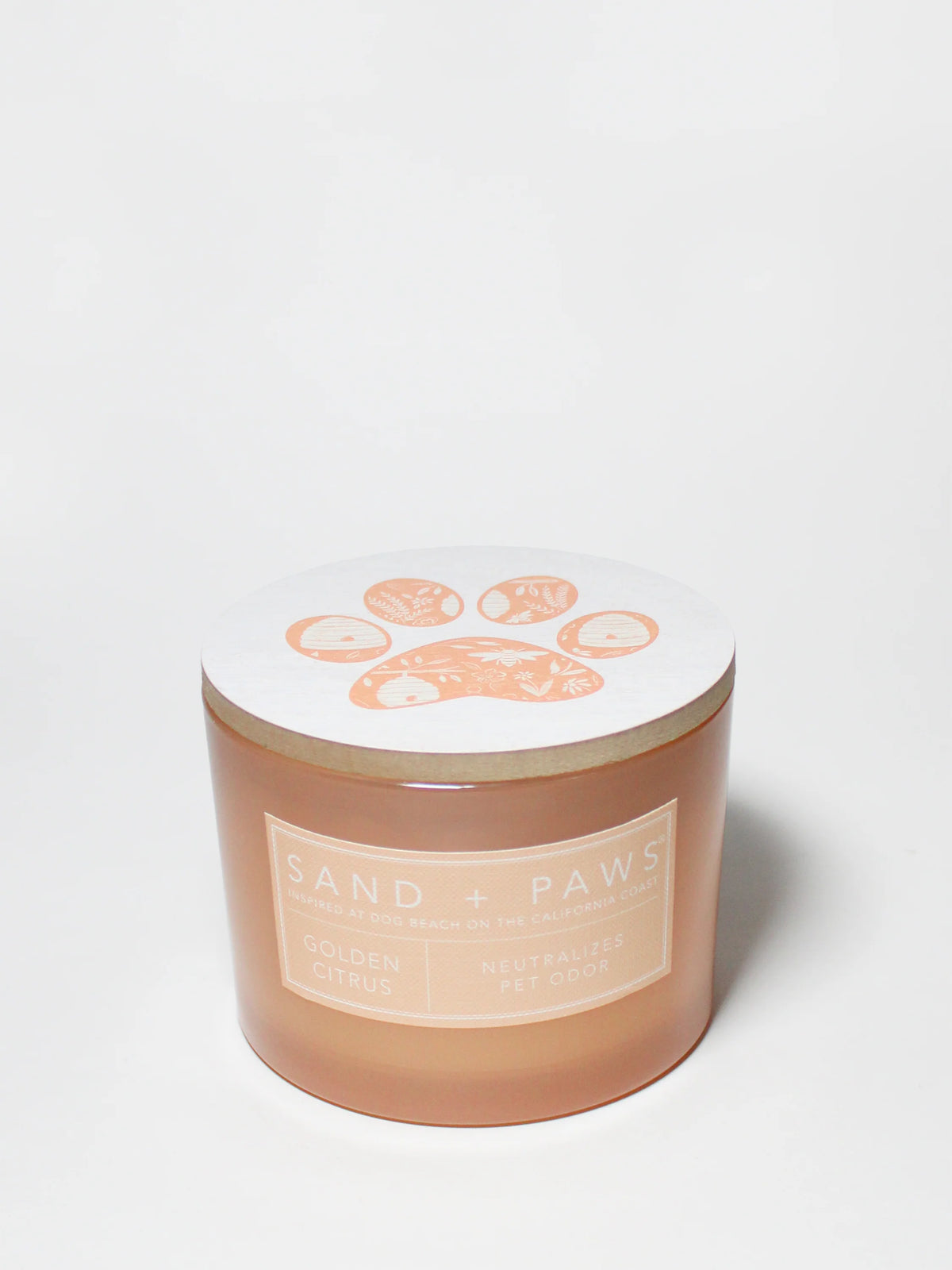 Sand + Paws Golden Citrus 12 oz scented candle