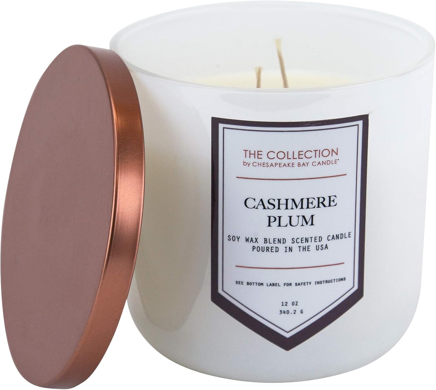Candle The Collection Two Wick Scented Candle Cashmere Plum Medium Jar