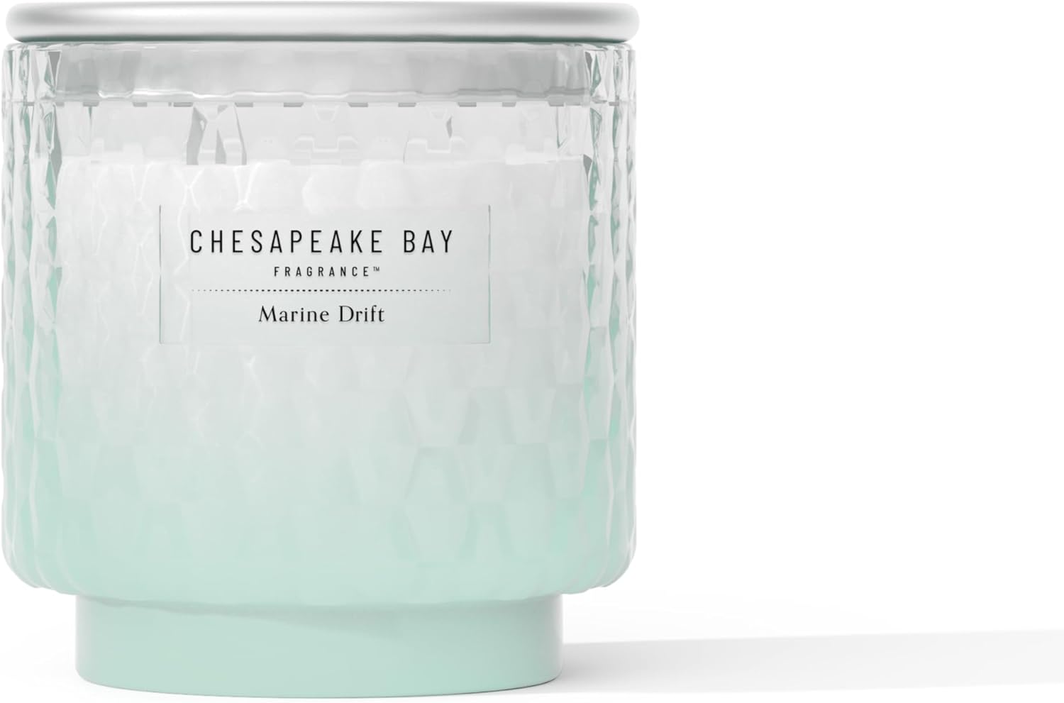 11oz Marine Drift Scented Candle Mood Evoking Fragrance Textured Sea Glass Inspired Jar Premium Soy Blend Wax with Essential Oils Coastal Fragrance for Home Décor or Gifting