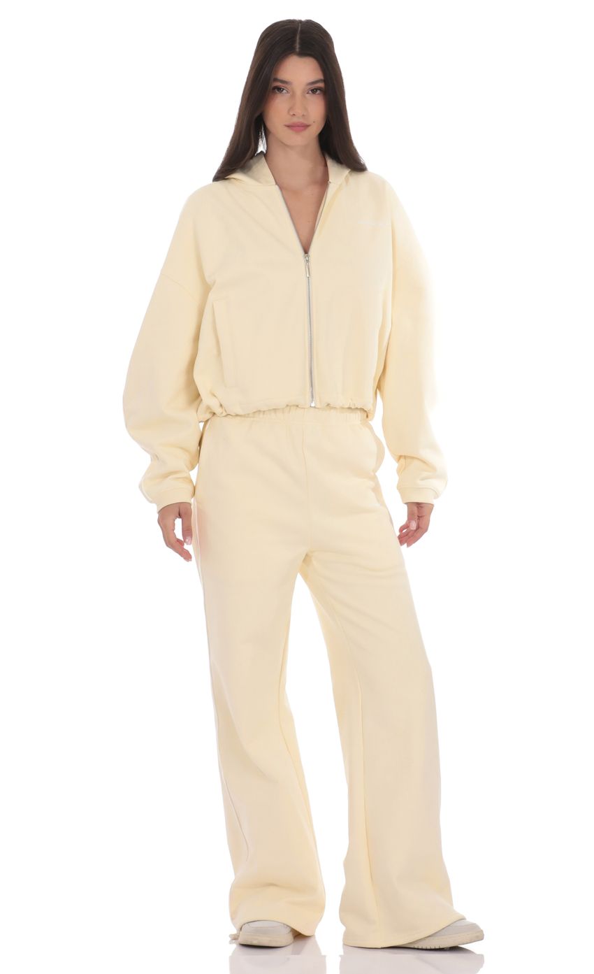 Lucy Back Pocket Sweatpants in Cream