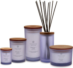 Candle Scented Candle Serenity Calm Lavender Thyme Coffee Table Home Décor Scented Candle Balance Harmony Water Lily Pear Medium Home Décor