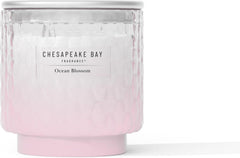 11oz Ocean Blossom Scented Candle Mood Evoking Fragrance Textured Sea Glass Inspired Jar Premium Soy Blend Wax with Essential Oils Coastal Fragrance for Home Décor or Gifting