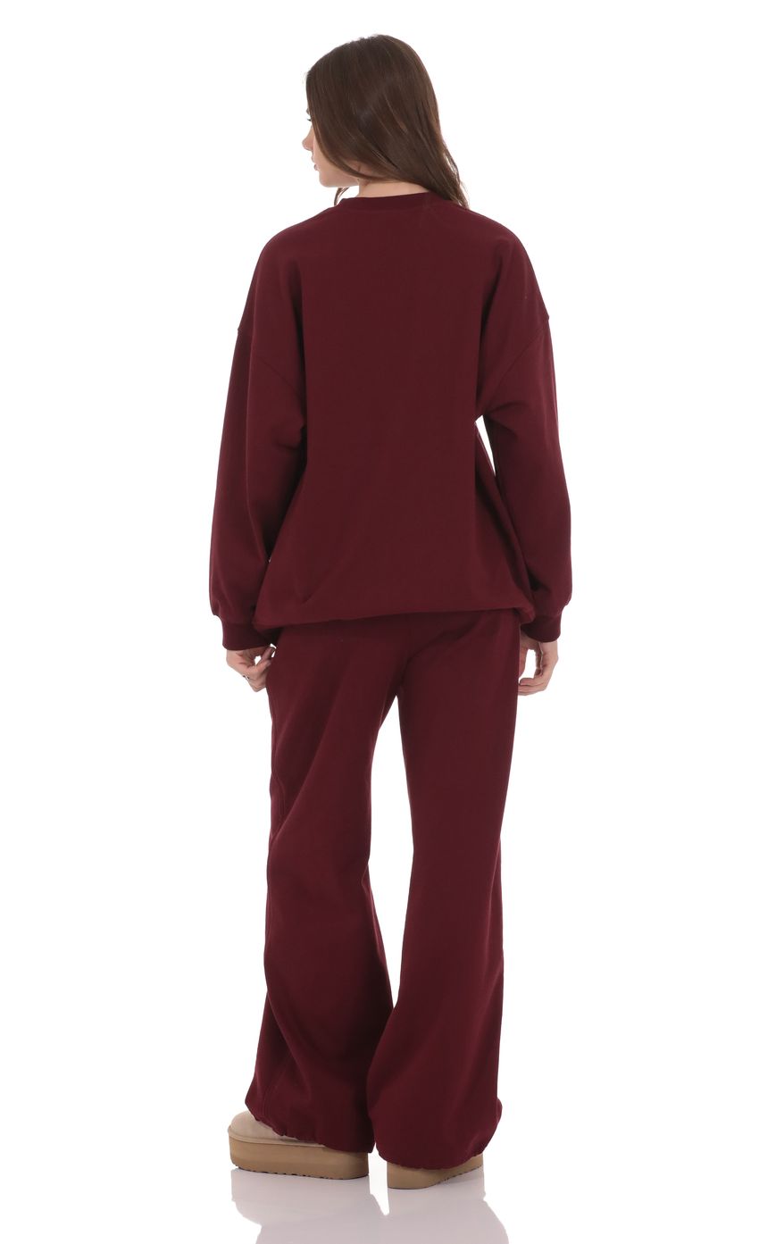 Lucy Sweatpants in Burgundy