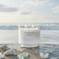 11oz Ocean Retreat Scented Candle Mood Evoking Fragrance Textured Sea Glass Inspired Jar Premium Soy Blend Wax with Essential Oils Coastal Fragrance for Home Décor or Gifting