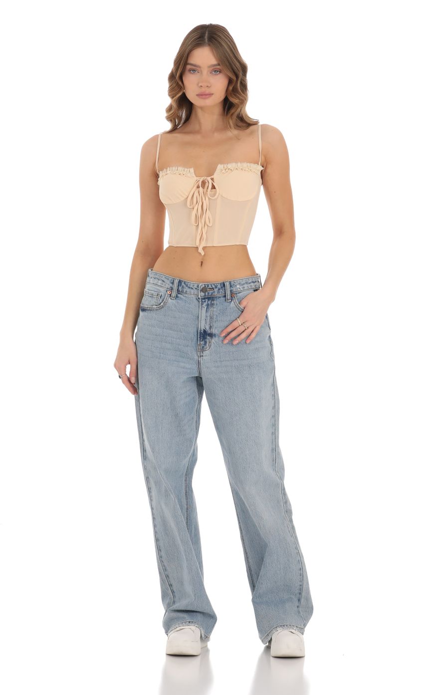 Corset Bralette Top in Nude