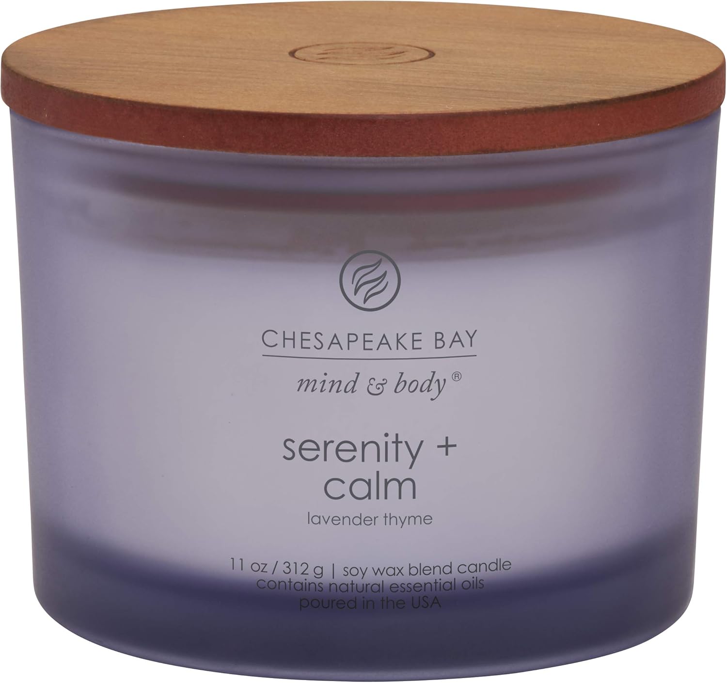 Candle Scented Candle Serenity Calm Lavender Thyme Coffee Table Home Décor Scented Candle Balance Harmony Water Lily Pear Medium Home Décor