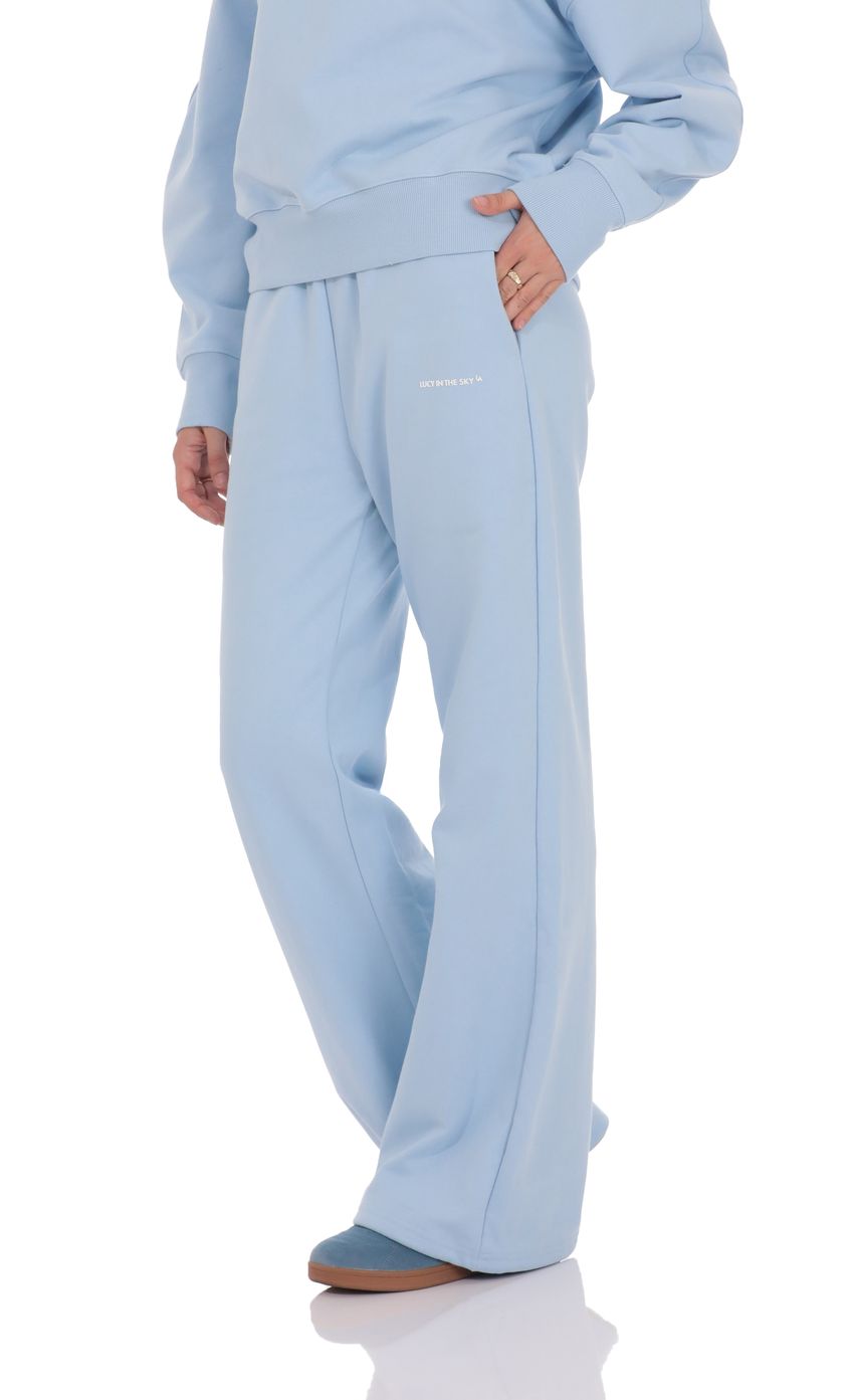 Cinchable Cuff Lucy Sweatpants in Blue