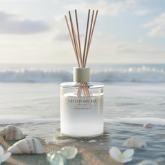 Reed Diffuser 57oz Ocean Retreat Scent Mood Evoking Sea Glass Inspired Jar Room Filling Fragrance Made with Essential Oils Coastal Fragrance for Home Décor or Gifting