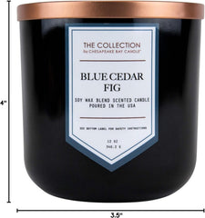 Candle TA35215 The Collection Two Wick Scented Candle Blue Cedar Fig Home Décor