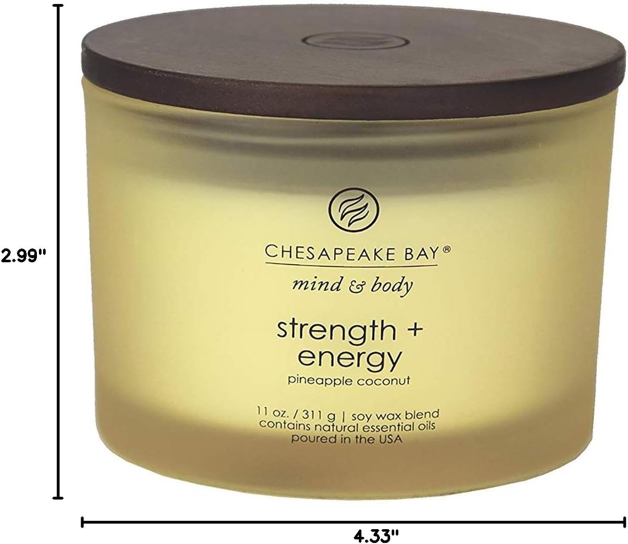 Candle Scented Candle Strength Energy Pineapple Coconut 3 Wick Coffee Table Jar Home Décor