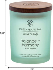 Candle Peace Tranquility Balance Harmony Serenity Calm Scented Candle Gift Set Small Jar 3 Pack Assorted