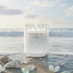 8oz Ocean Retreat Scented Candle Mood Evoking Fragrance Textured Sea Glass Inspired Jar Premium Soy Blend Wax with Essential Oils Coastal Fragrance for Home Décor or Gifting