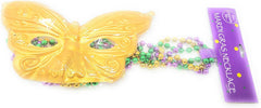 Mardi Gras Party Necklace Mask 18 Butterfly Masquerade Supplies Cool Novelty Masks Costumes and Accessories