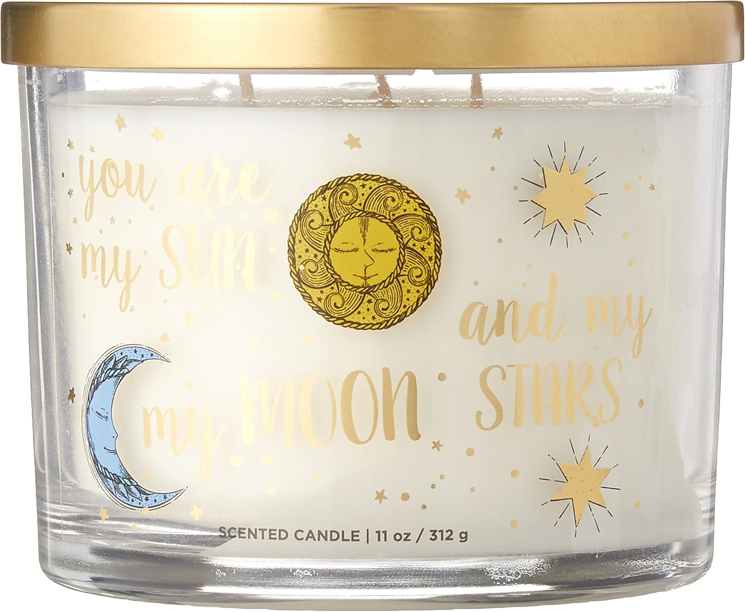Aromascape PT41437 You are My You are My Sun and My Moon and My Stars 3 Wick Scented Candle Lavender Cedarwood and Amber 11 Ounce