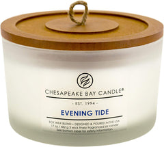 Candle 3 Wick Scented Candle Evening Tide Lavender Sea Salt Coffee Table Jar